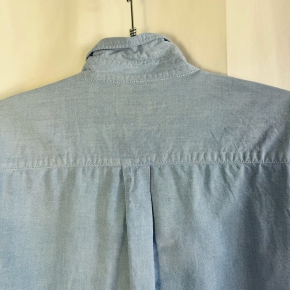 POLI RALPH LAUREN JEANS BLUE SHIRT OXFORDS BUTTON DOWN VINTAGE 90s  COTTON SHIRT - Picture 7 of 14